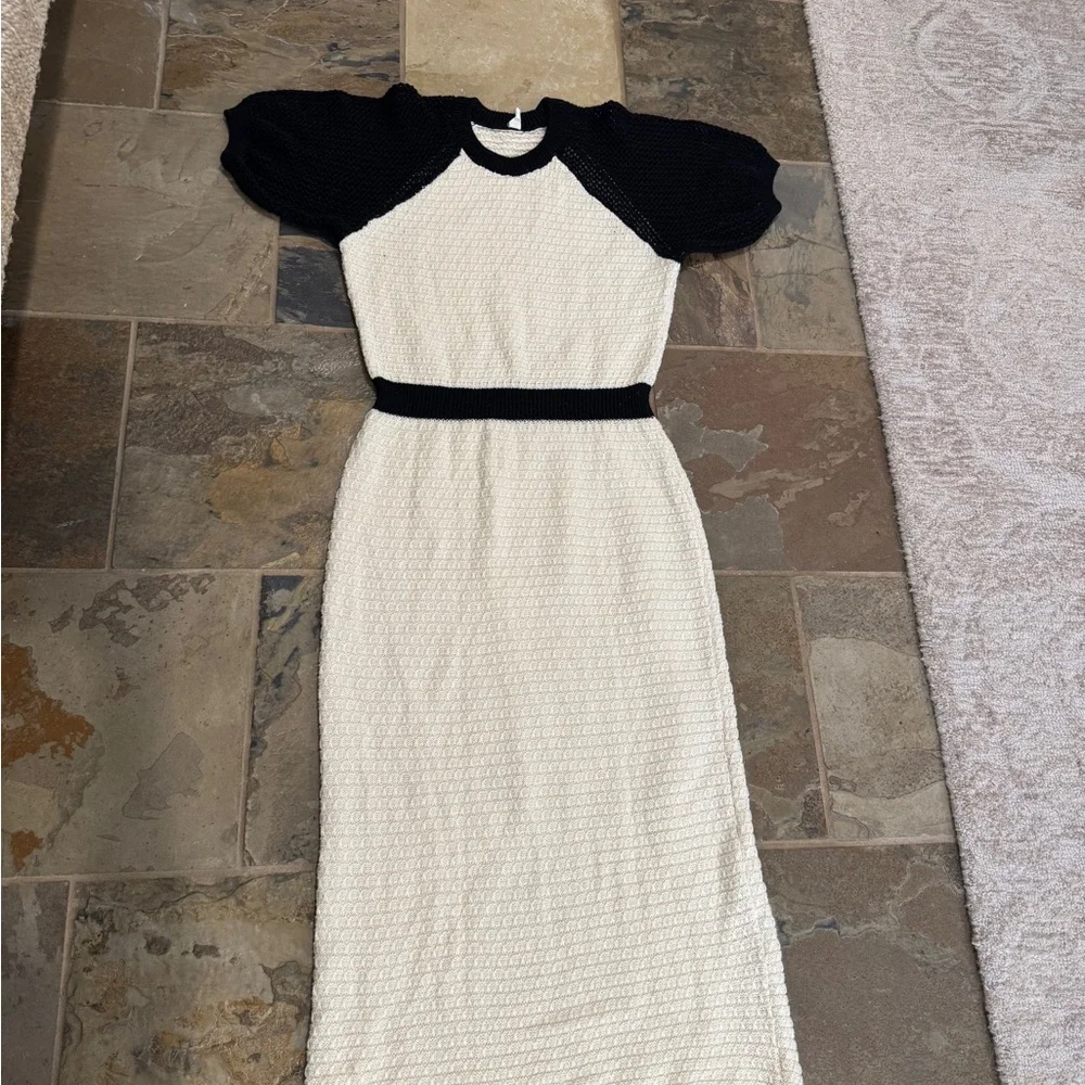 Anthropologie daily Practice sweater Dress‎ Knit Colorblock Midi Size L - Picture 5 of 8